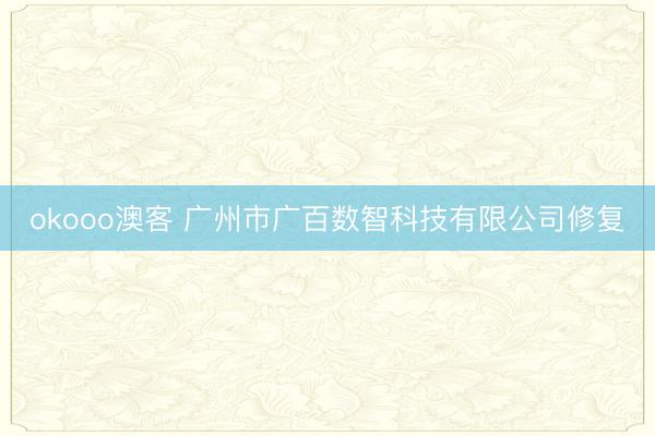 okooo澳客 广州市广百数智科技有限公司修复